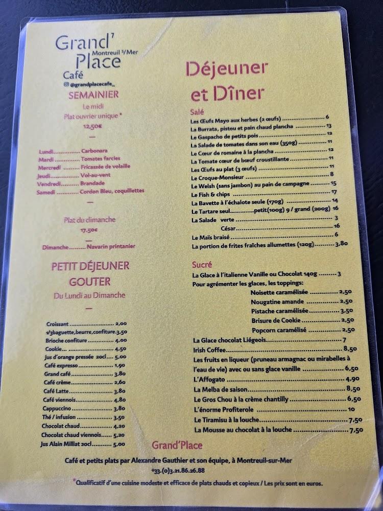 Grand’Place - Menu Image 1